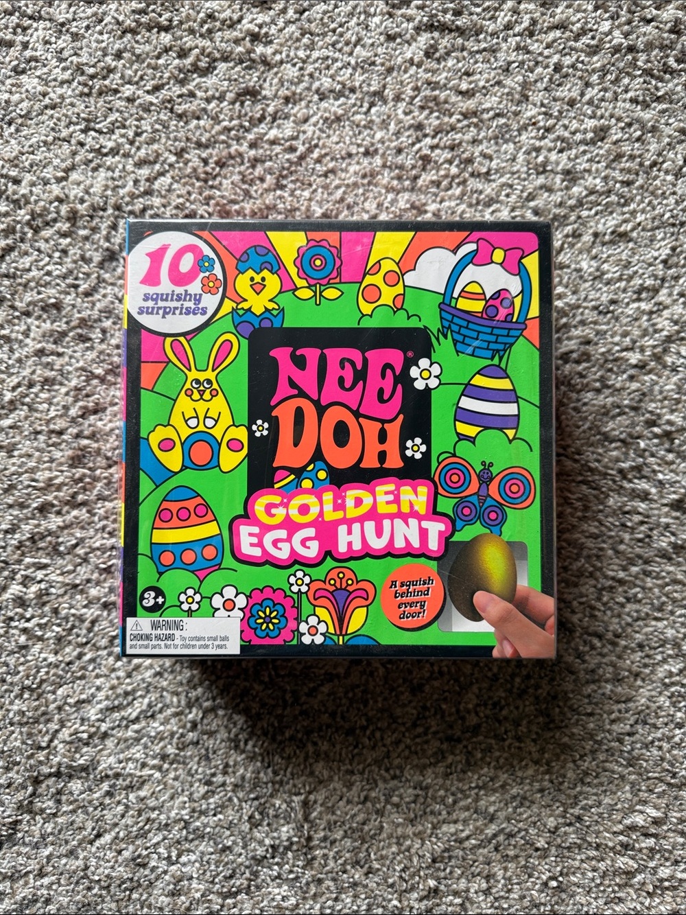 NeeDoh Golden Egg Hunt Squishy Toy - Bright Green Design